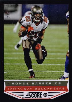 2013 Score - End Zone #205 Ronde Barber Front