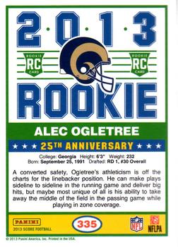 2013 Score - Blue #335 Alec Ogletree Back