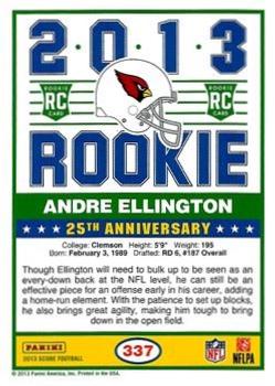 2013 Score - Blue #337 Andre Ellington Back