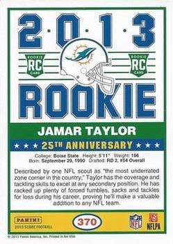 2013 Score - Blue #370 Jamar Taylor Back