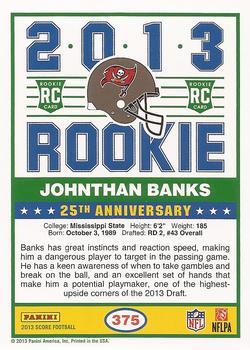 2013 Score - Blue #375 Johnthan Banks Back