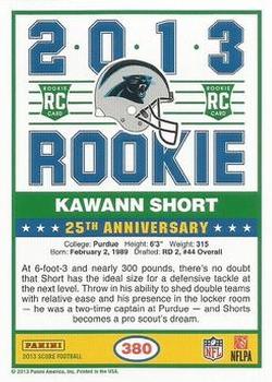 2013 Score - Blue #380 Kawann Short Back