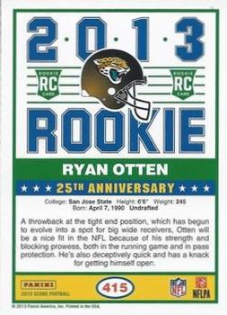 2013 Score - Blue #415 Ryan Otten Back