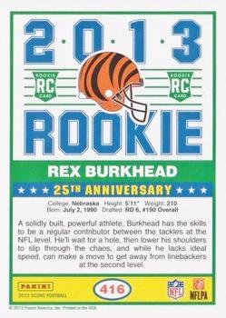 2013 Score - Blue #416 Rex Burkhead Back