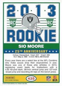 2013 Score - Blue #435 Sio Moore Back