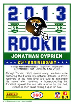 2013 Score - Red #360 Johnathan Cyprien Back