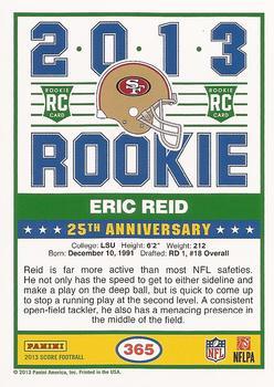 2013 Score - Red #365 Eric Reid Back