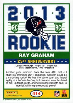 2013 Score - Red #414 Ray Graham Back