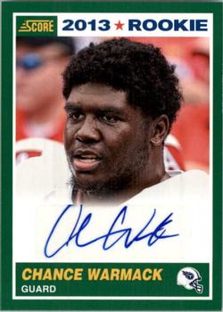 2013 Score - Rookie Signatures #436 Chance Warmack Front