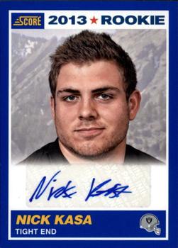 2013 Score - Rookie Signatures Blue #411 Nick Kasa Front