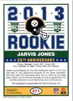2013 Score - Rookie Signatures Purple #371 Jarvis Jones Back