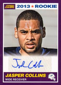 2013 Score - Rookie Signatures Purple #372 Jasper Collins Front
