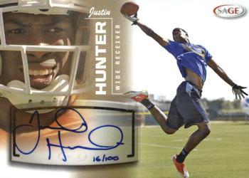 2013 SAGE - Autographs Gold #21 Justin Hunter Front