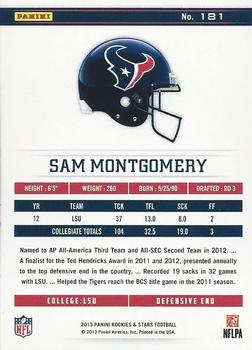 2013 Panini Rookies & Stars #181 Sam Montgomery Back