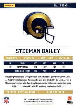 2013 Panini Rookies & Stars #186 Stedman Bailey Back