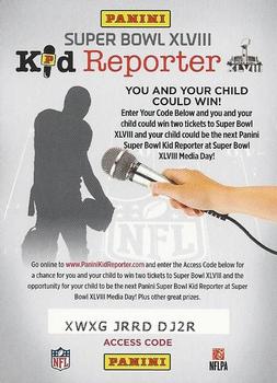 2013 Panini Rookies & Stars #NNO Super Bowl XLVIII Kid Reporter Front