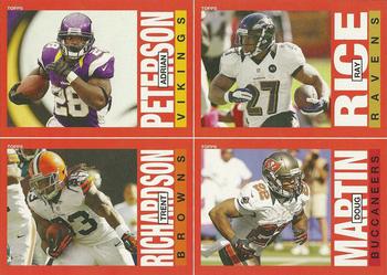 2013 Topps Archives - Box Bottoms #NNO Adrian Peterson / Ray Rice / Trent Richardson / Doug Martin Front