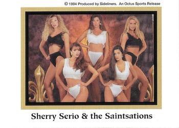 1994-95 Sideliners Pro Football Cheerleaders - Sideline Swimsuit #NNO Sherry Serio & the Saintsations Back