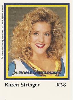 1994-95 Sideliners Pro Football Cheerleaders - Sideline Swimsuit #R38 Karen Stringer Back