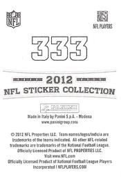 2012 Panini NFL Sticker Collection #333 Chad Greenway Back