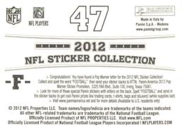 2012 Panini Stickers #47 New York Jets Logo Back