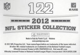 2012 Panini Stickers #122 Andre Johnson Back