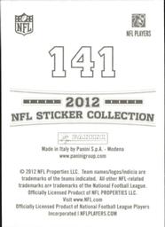 2012 Panini Stickers #141 Pat Angerer Back
