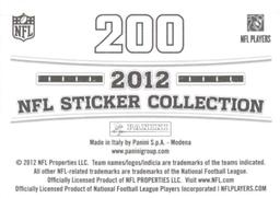 2012 Panini Stickers #200 Jamaal Charles Back
