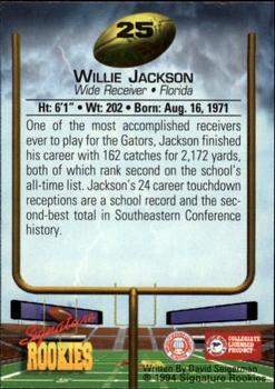 1994 Signature Rookies #25 Willie Jackson Back
