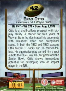 1994 Signature Rookies - Autographs #42 Brad Ottis Back
