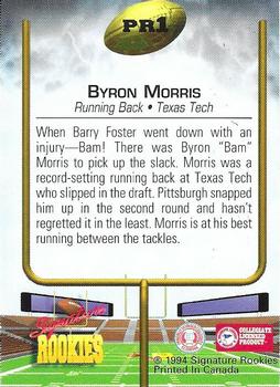 1994 Signature Rookies - Promos #PR 1 Byron Morris Back