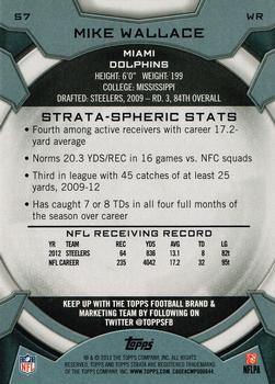 2013 Topps Strata #57 Mike Wallace Back