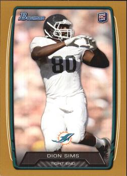 2013 Bowman - Gold #111 Dion Sims Front