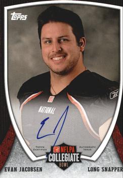 2013 Bowman - Topps NFLPA Collegiate Bowl Autographs #25 Evan Jacobsen Front