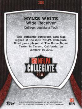 2013 Bowman - Topps NFLPA Collegiate Bowl Autographs #38 Myles White Back