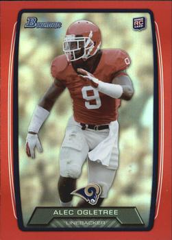 2013 Bowman - Rainbow Red #187 Alec Ogletree Front