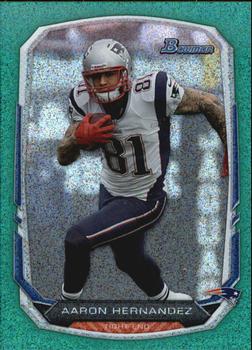 2013 Bowman - Silver Ice Green #49 Aaron Hernandez Front