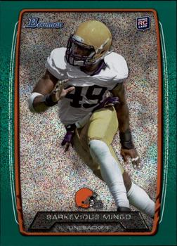 2013 Bowman - Silver Ice Green #181 Barkevious Mingo Front