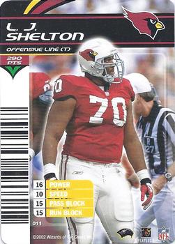 2002 NFL Showdown #011 L.J. Shelton Front
