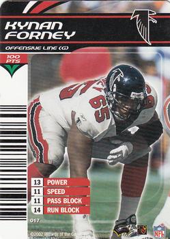 2002 NFL Showdown #017 Kynan Forney Front