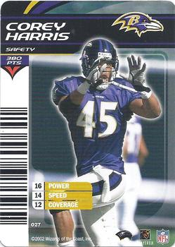 2002 NFL Showdown #027 Corey Harris Front