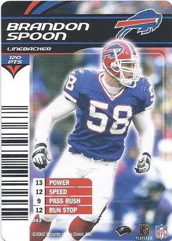 2002 NFL Showdown #043 Brandon Spoon Front