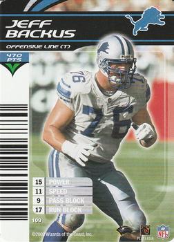 2002 NFL Showdown #108 Jeff Backus Front