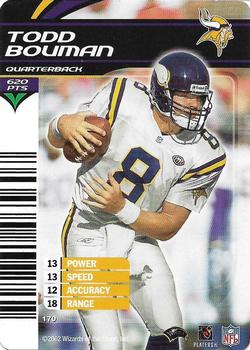 2002 NFL Showdown #170 Todd Bouman Front