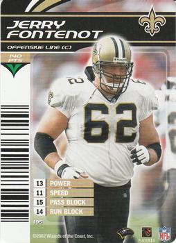 2002 NFL Showdown #195 Jerry Fontenot Front