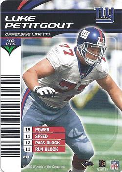 2002 NFL Showdown #211 Luke Petitgout Front