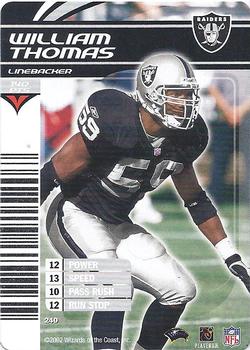 2002 NFL Showdown #240 William Thomas Front