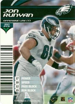 2002 NFL Showdown #250 Jon Runyan Front