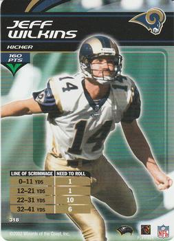 2002 NFL Showdown #318 Jeff Wilkins Front