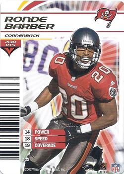2002 NFL Showdown #322 Ronde Barber Front